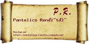 Pantelics Renátó névjegykártya